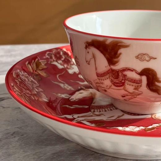 共禾京品·马年新春餐具套装 | 新年祥马献瑞设计，国潮釉下彩骨瓷餐具 商品图3