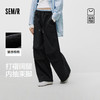商场同款|森马休闲裤女春季拼接格子抽绳阔腿裤2026新款户外长裤 商品缩略图0