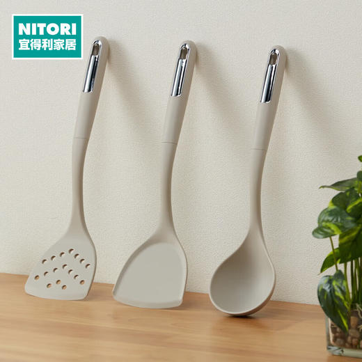 NITORI宜得利家居 圣诞氛围洗碗机可用炒菜不易伤锅铲子硅胶中华铲漏铲 商品图0