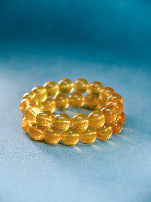 迷罗元和堂 萤石单圈手串姜黄色珠径1.2【器悟雅玩】 商品图2