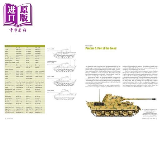 预售 【中商原版】德国 黑豹 五号中型坦克 Panther Tank The Panzerkampfwagen V in World War II 英文原版 David Doyle 商品图2