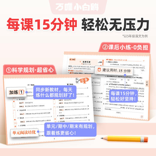 2026万唯小白鸥课后同步加练同步练习册四五年级教材专项训练 商品图1