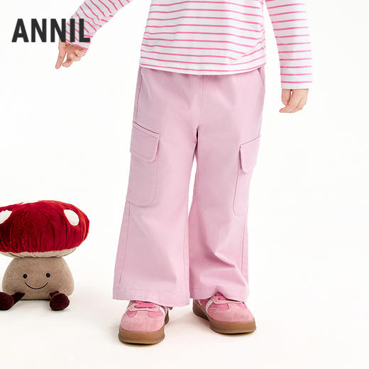 【实体店同款】女童全腰梭织长裤春季新款安奈儿童装XG616065 商品图1