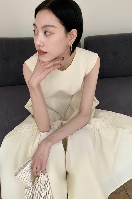 Kai & Kiera 极简无袖A字宽松大摆气质连衣裙 22049 商品图7