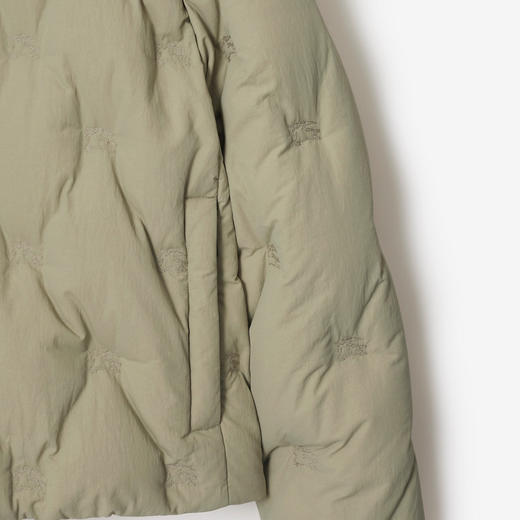 BURBERRY 巴宝莉 女士马术骑士徽标尼龙 Preston 羽绒服 青绿色 8094176 C1311 商品图1