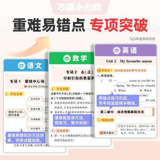 2026万唯小白鸥课后同步加练同步练习册四五年级教材专项训练 商品图3