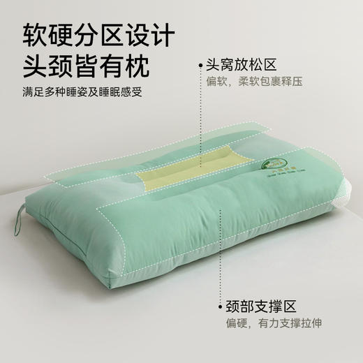 多喜爱 大豆定型舒柔水洗枕 白/绿 商品图2