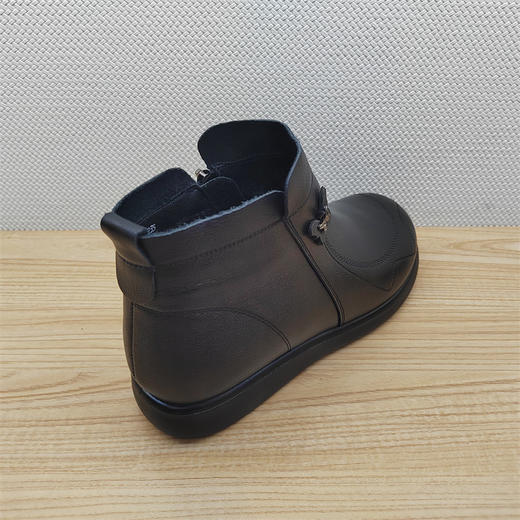 2024豪行冬新款24472972M牛皮低跟休闲加绒女靴棉靴短靴   尺码36.37 商品图2