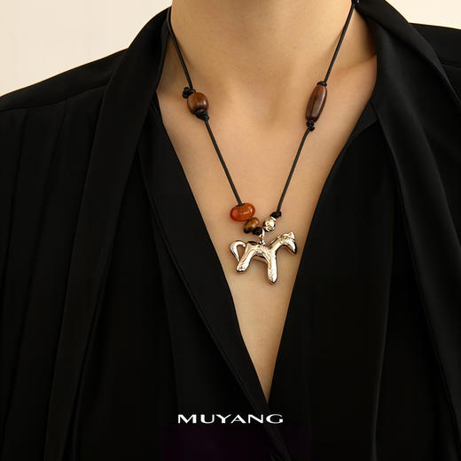 小众新中式风格【慕阳系列项链】🏮气质复古设计时尚沐葫项链/金马银马项链🐎从细节显露个性与气场🤵‍♀️百搭有气质 商品图0