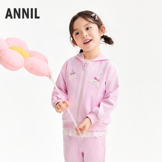 【实体店同款】女童连帽外套春季新款安奈儿童装XG615058 商品图0