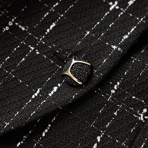 小香风复古格纹收腰蕾丝V领上衣+洋气半裙套装WLZD2515207 商品图3