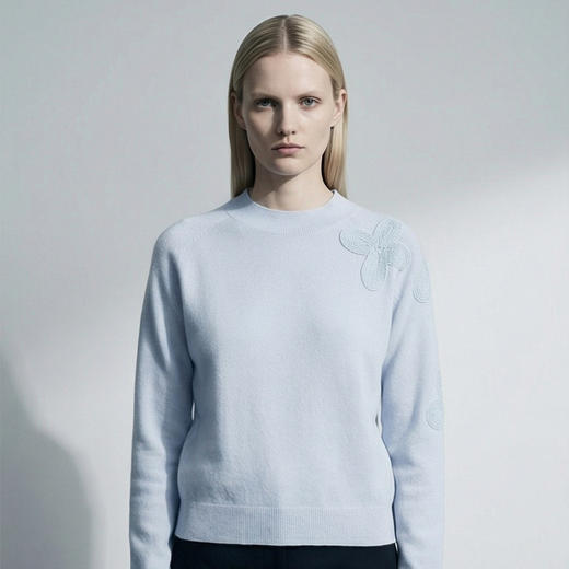 KINGDEER/KD秋冬新款女式长袖羊绒衫L805673经典基本款/气质款鹿王 红色 商品图6