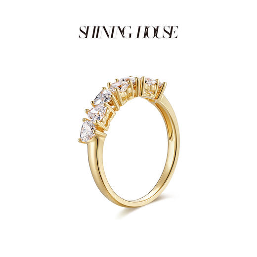 ShiningHouse[培育] 18k金钻石戒指 心形1克拉钻人工真钻人造钻石K金戒指时尚钻石戒指悦己送礼臻选【此商品不支持7天无理由退货退款】预计3日发货 商品图2