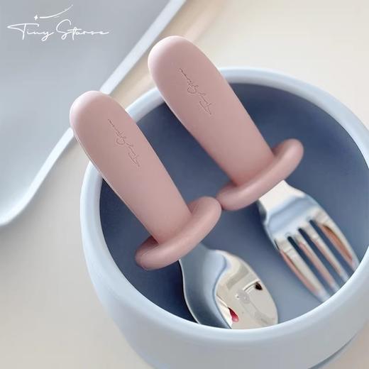 TinyStarse 冰淇淋叉勺 婴幼儿童硅胶316不锈钢辅食叉勺6月+ 商品图4