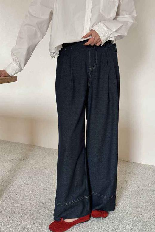 LNNNS 韩系百搭直筒休闲宽松牛仔裤 22048 商品图1