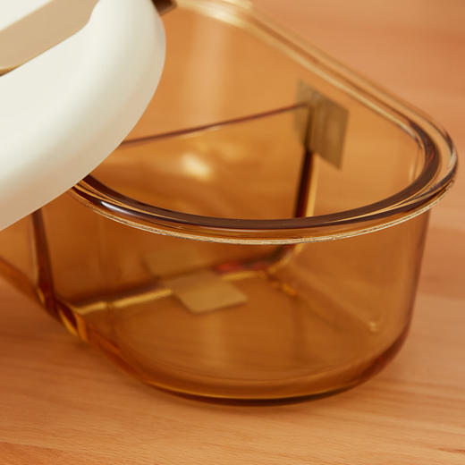 NITORI宜得利家居 耐热高硼硅玻璃饭盒2分格上班族带饭餐盒便当盒 商品图4