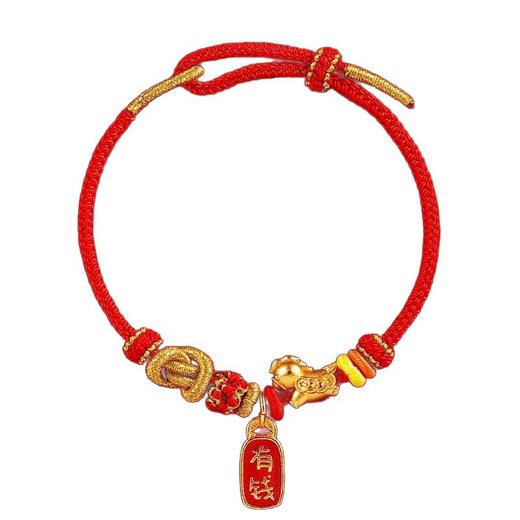 【传统手工编织 “马上有钱花”】2026年马上有钱花本命年手工编织红绳手链 商品图4