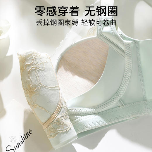 A2-【A-B杯】【小胸显大 聚拢升杯】聚拢防下垂收副乳上托调整型内衣女士文胸   馥郁玫瑰 商品图10