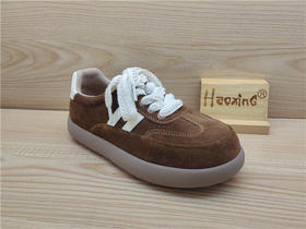 2025秋季新款豪行真皮女鞋25330686时尚平底系带休闲青春单鞋