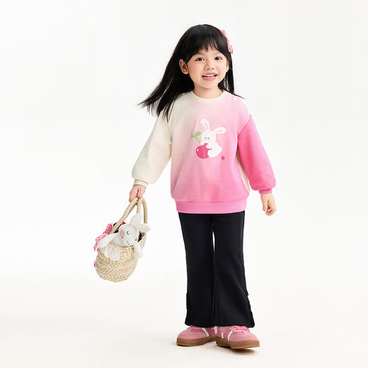 【实体店同款】女童圆领长袖卫衣春季新款安奈儿童装XG611052 商品图3