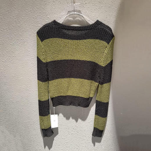 仓发312WS圆领拼色毛织上衣40305(绿灰） 春季 412031032105 商品图3