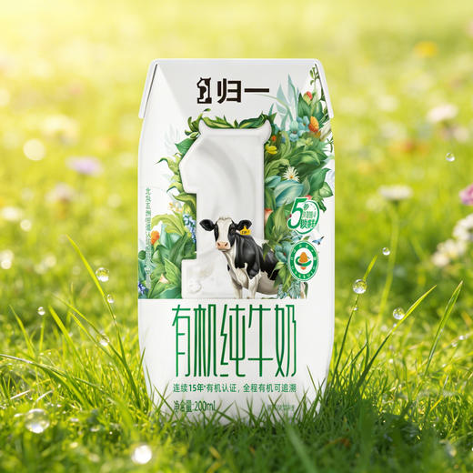 归一有机纯牛奶200mL*12盒*2箱100%有机生牛乳礼盒整箱装 商品图4