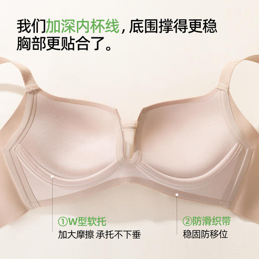 熳洁儿 高级光面隐形文胸小胸聚拢性感镂空网纱深U聚拢26261509 商品图3