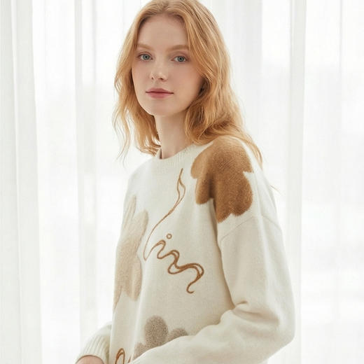 KINGDEER/KD秋冬百搭羊绒纱L805738温婉奶油款鹿王 商品图5