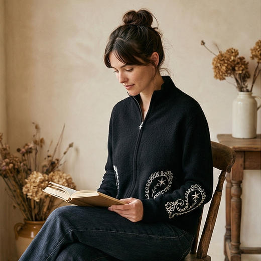 KINGDEER/KD秋冬新款女式长袖羊绒衫L805816复古奶奶风鹿王 商品图10