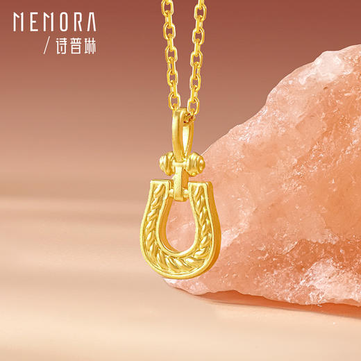 【新品首发】足金马蹄扣3D转运珠 足金吊坠马蹄造型MEMORA诗普琳HP929701 商品图5