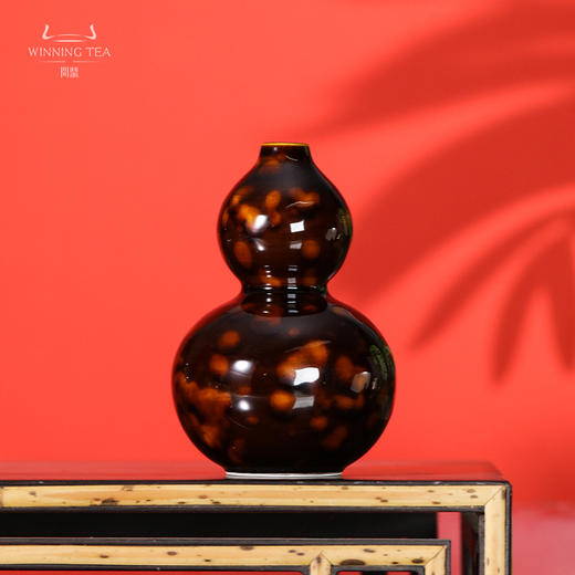 问鼎虎斑天目小葫芦瓶 商品图1