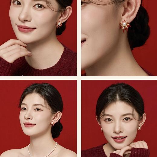 【买二送首饰盲盒一个】MS Lemuguet（铃兰珠宝）2026新年淡水珍珠耳钉/手链系列 精致喜庆新年新气象提升气质 礼盒装 商品图3