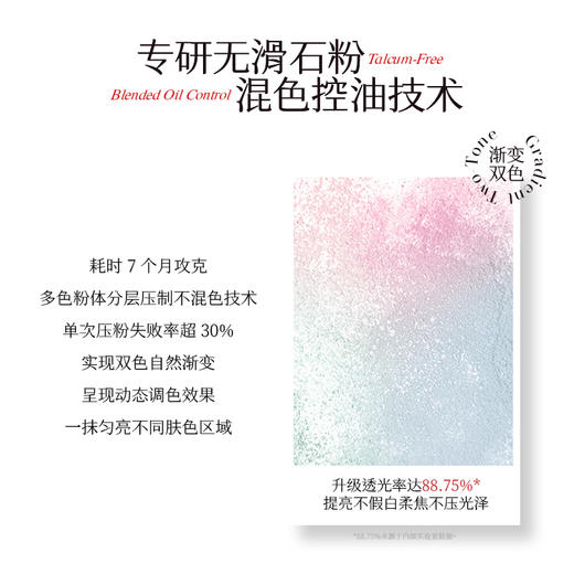 【MENOW】萌兰小熊饼9.6g渐变提气色粉饼控油遮瑕定妆防水持妆 商品图1