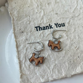 童趣设计小马造型耳环-纪念日百货门店同款168944187