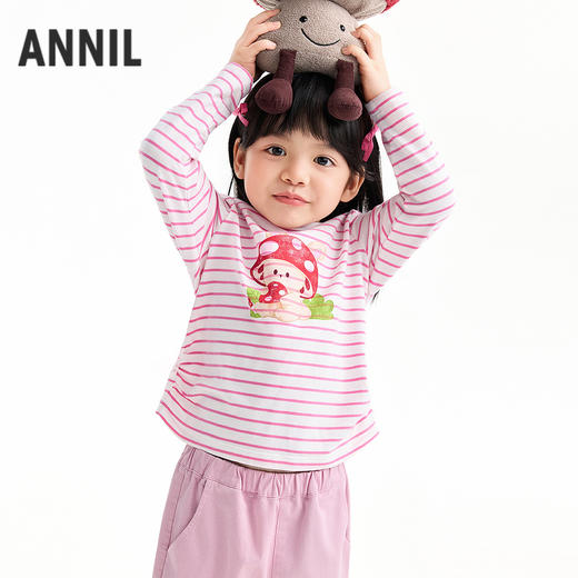 【实体店同款】女童圆领长袖上衣春季新款安奈儿童装XG611045 商品图2