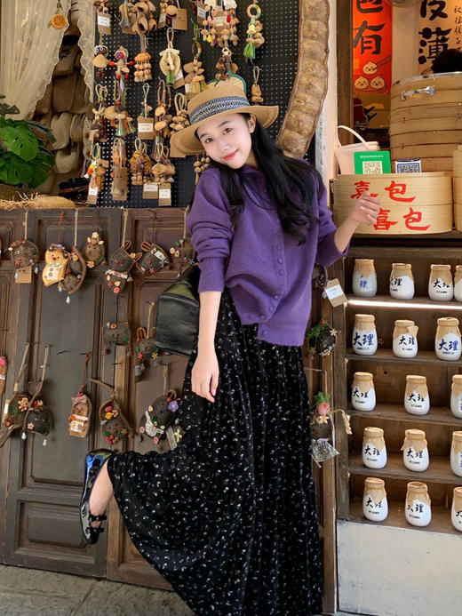 【百图lulu定制】【小汤圆毛衣】可立领 可翻领 长袖 开衫 毛衣外套 商品图3