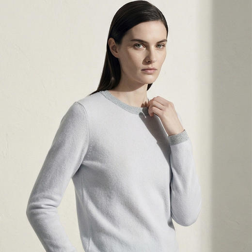 KINGDEER/KD秋冬新款女式长袖羊绒衫 约222g L805870经典基本款/气质款/100%山羊绒鹿王 商品图12