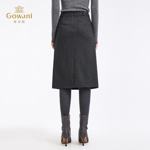 乔万尼优雅通勤气质修身人纹显瘦半身裙ED4D851 商品图4