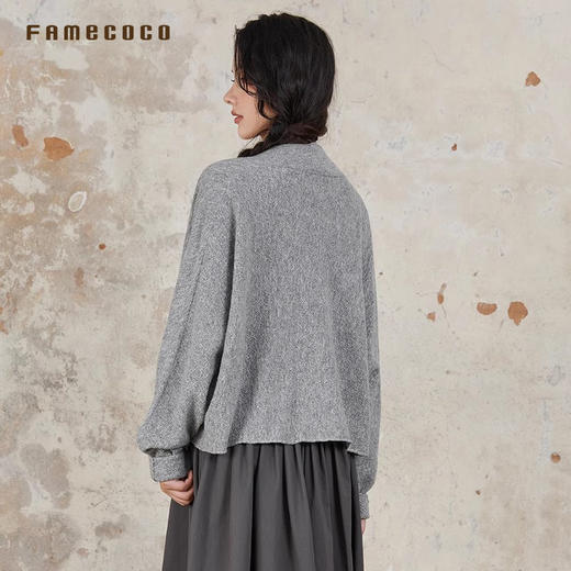 Famecoco范可儿秋冬款针织内搭长袖外套套装通勤FAB6EC006 商品图2