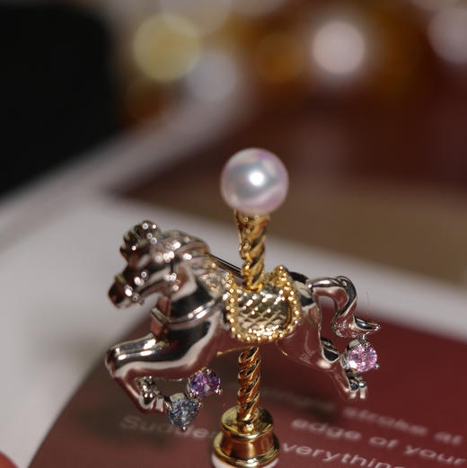 氛围感治愈系 马年胸针akoya海水珠6-7mm 圣诞雪人淡水胸针&幸运鹿角胸针&中国风珍珠小红绳 商品图1