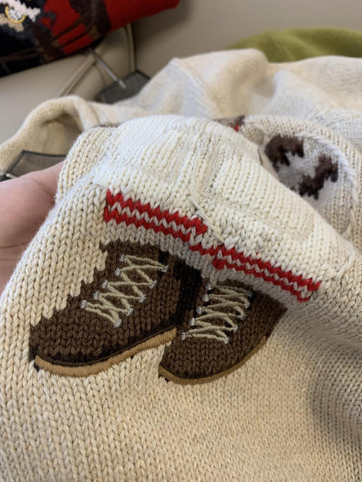 120-1 小马北欧风 棉质小熊 卷边针织毛衣 商品图13