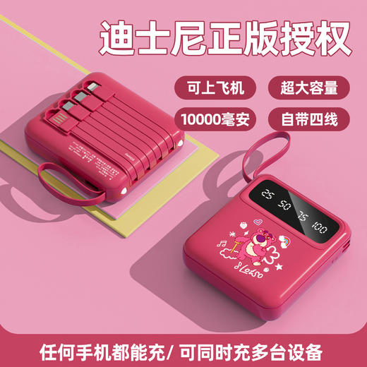 【外观可爱萌趣❗️小体积大容量】迪士尼1万毫安大容量快充充电宝3c认证可上飞机迷你移动电源。jc 商品图3
