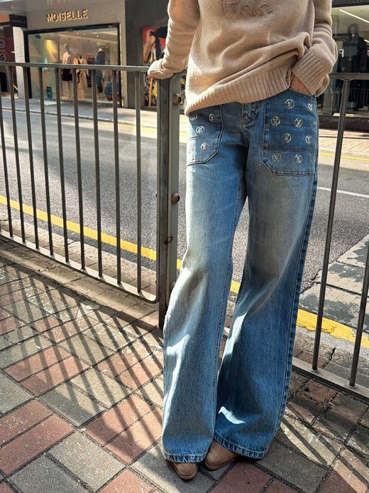 【非质量问题不退】PP16-驴家亮片牛仔裤(CC*PP) 商品图0