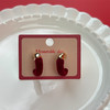百搭气质植绒红色银针耳环-纪念日百货门店同款168944013 商品缩略图0