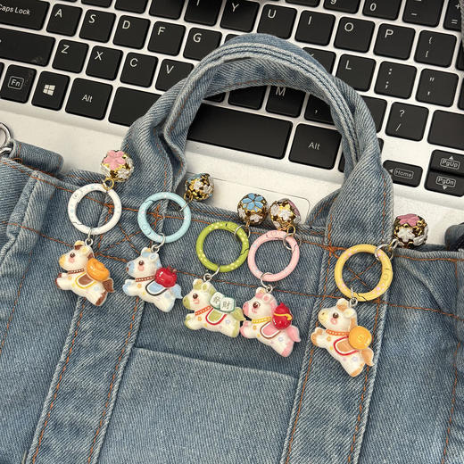 马年专享【9.9抢3个小马铃铛挂件，5种寓意款式任选】马上有钱小马钥匙扣 挂件/书包/家居/配饰，自用/闺蜜/情侣/家人配饰礼物 商品图3