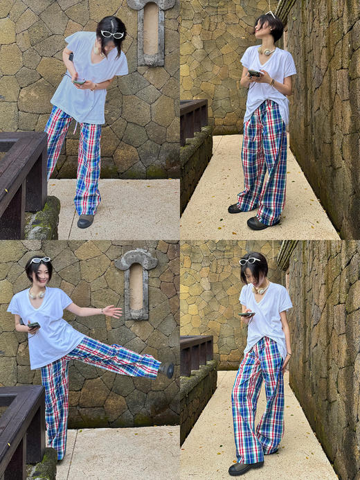 hidemi副线小h V领百搭小飞袖短袖T恤 商品图2