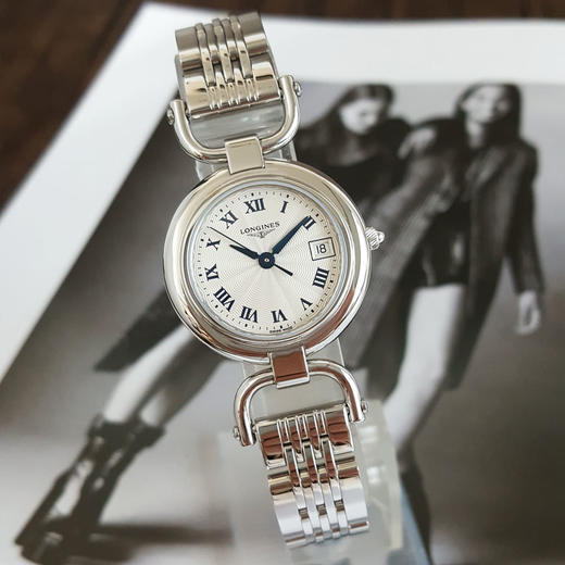 【95新】LONGINES 浪琴L6.130.4.71.6石英机芯日期显示26.5MM（女款）优雅系列精钢 170126NJS22 商品图5