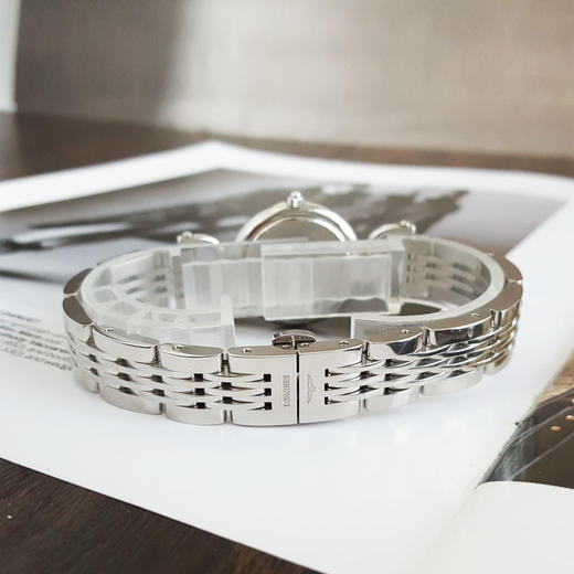 【95新】LONGINES 浪琴L6.130.4.71.6石英机芯日期显示26.5MM（女款）优雅系列精钢 170126NJS22 商品图7