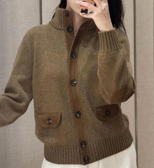 重磅渠道  LP拼皮羊绒外套  花纱针织外套  细节满满 商品图1