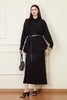 Kai & Kiera 黑色显瘦百搭垂坠直筒半裙 22044 商品缩略图1